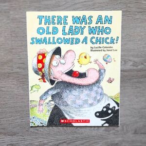 There Was an Old Lady Who Swallowed A Chick Children's Fiction Paperback Book
